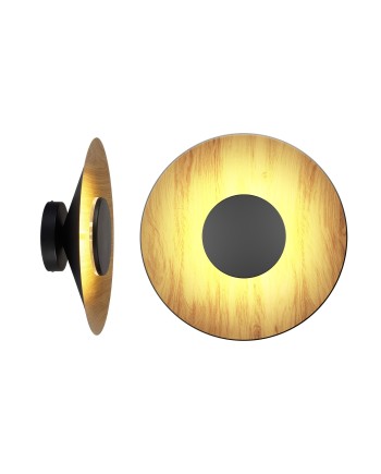 ORION * APLIQUE LED 24W 3000K NEGRO/ MADERA
